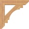 Ekena Millwork Merced Slat Smooth Bracket w/ Offset Brace, Western Red Cedar, 5 1/2"W x 22"D x 22"H BKT0604X22X22MRC06SWR - alternate 3